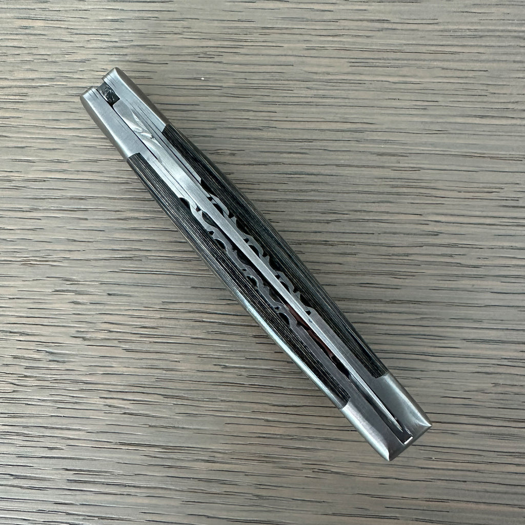 Laguiole en Aubrac Double Plated Knife Grey Pakka Handle, 4.7"