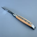 Laguiole en Aubrac Double Plated Knife Olive Wood Handle, 4.7"