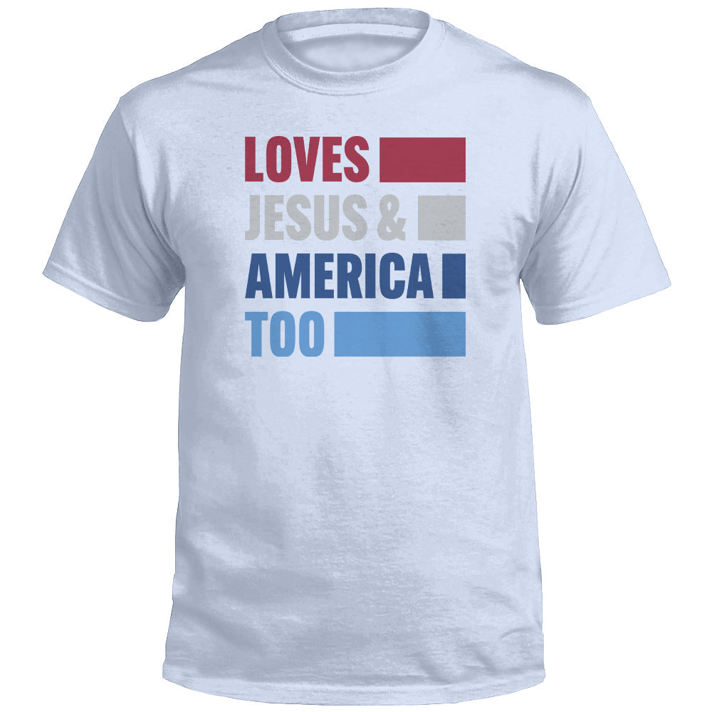 Loves Jesus & America Too Bold graphic t-shirt - Shield Republic | Relic & Reel
