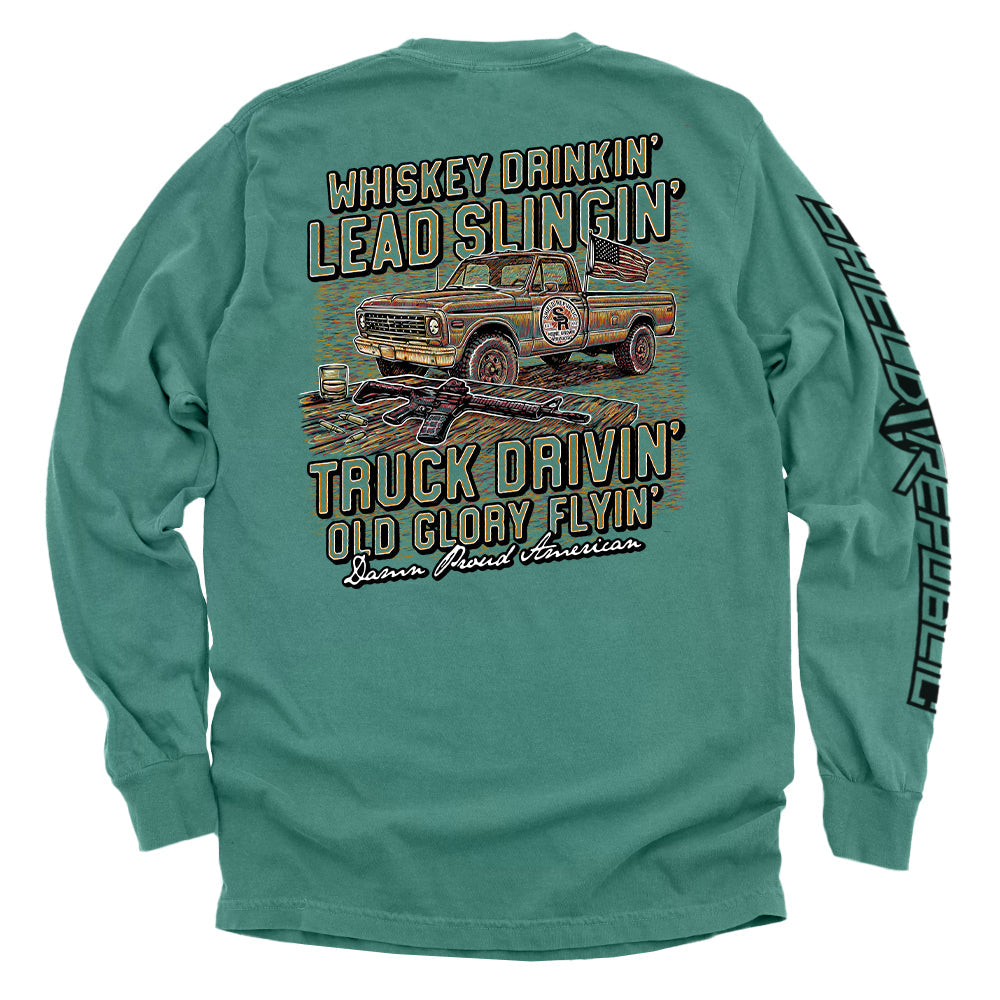 Damn Proud American - Shield Republic long sleeve t-shirt | Relic & Reel