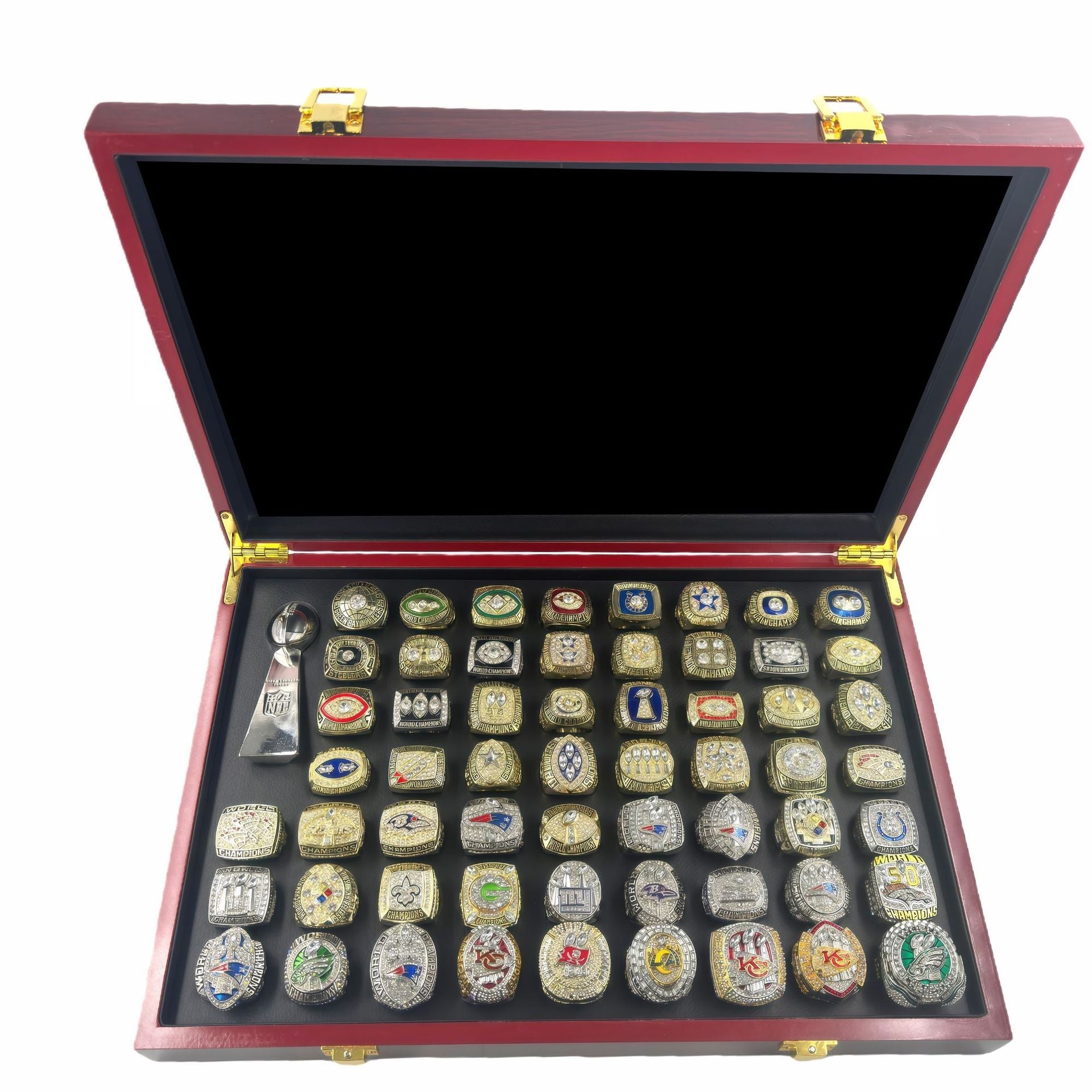 59 Football Championship Rings Set (1966-2024) – Size 11 Collectible