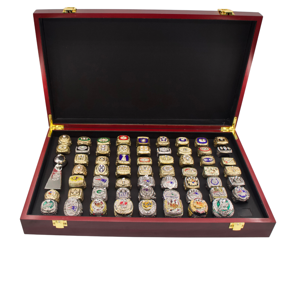 59 Football Championship Rings Set (1966-2024) – Size 11 Collectible