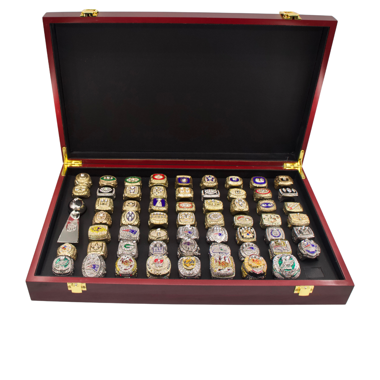 59 Football Championship Rings Set (1966-2024) – Size 11 Collectible