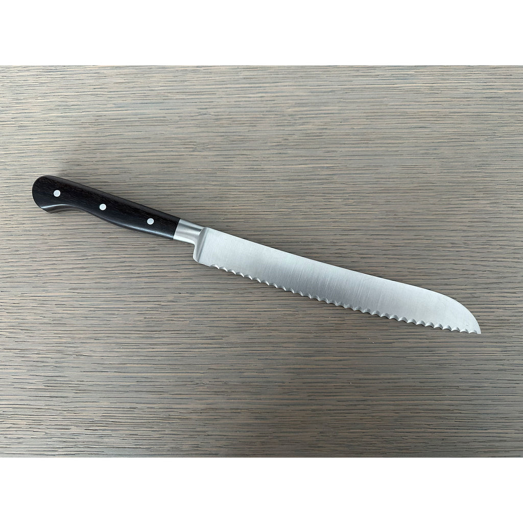 Laguiole en Aubrac Classic Forged Bread Knife With Ebony Wood Handle, 8-in