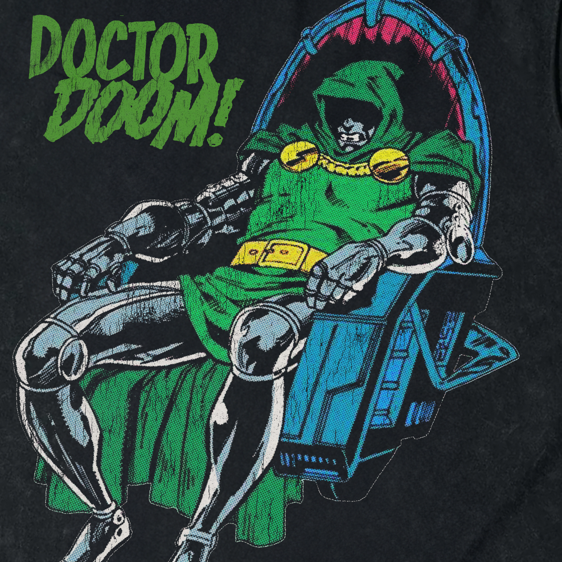 Dr. Doom' Cut-Off Black Tee