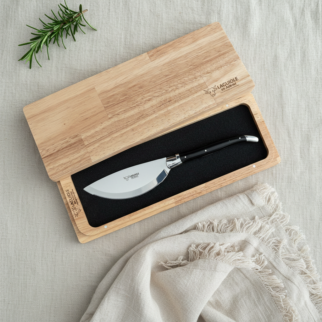 Laguiole en Aubrac Handcrafted Pizza Knife with Ebony Handle