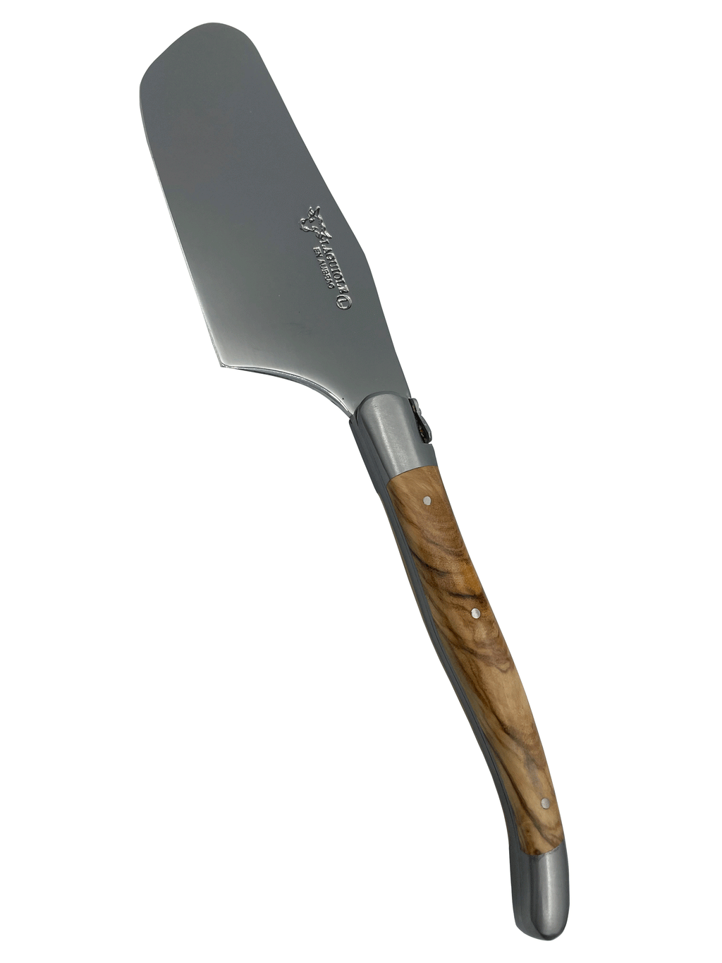 Laguiole en Aubrac Handcrafted 3-Piece Cheese Knife Set with Olivewood Handles