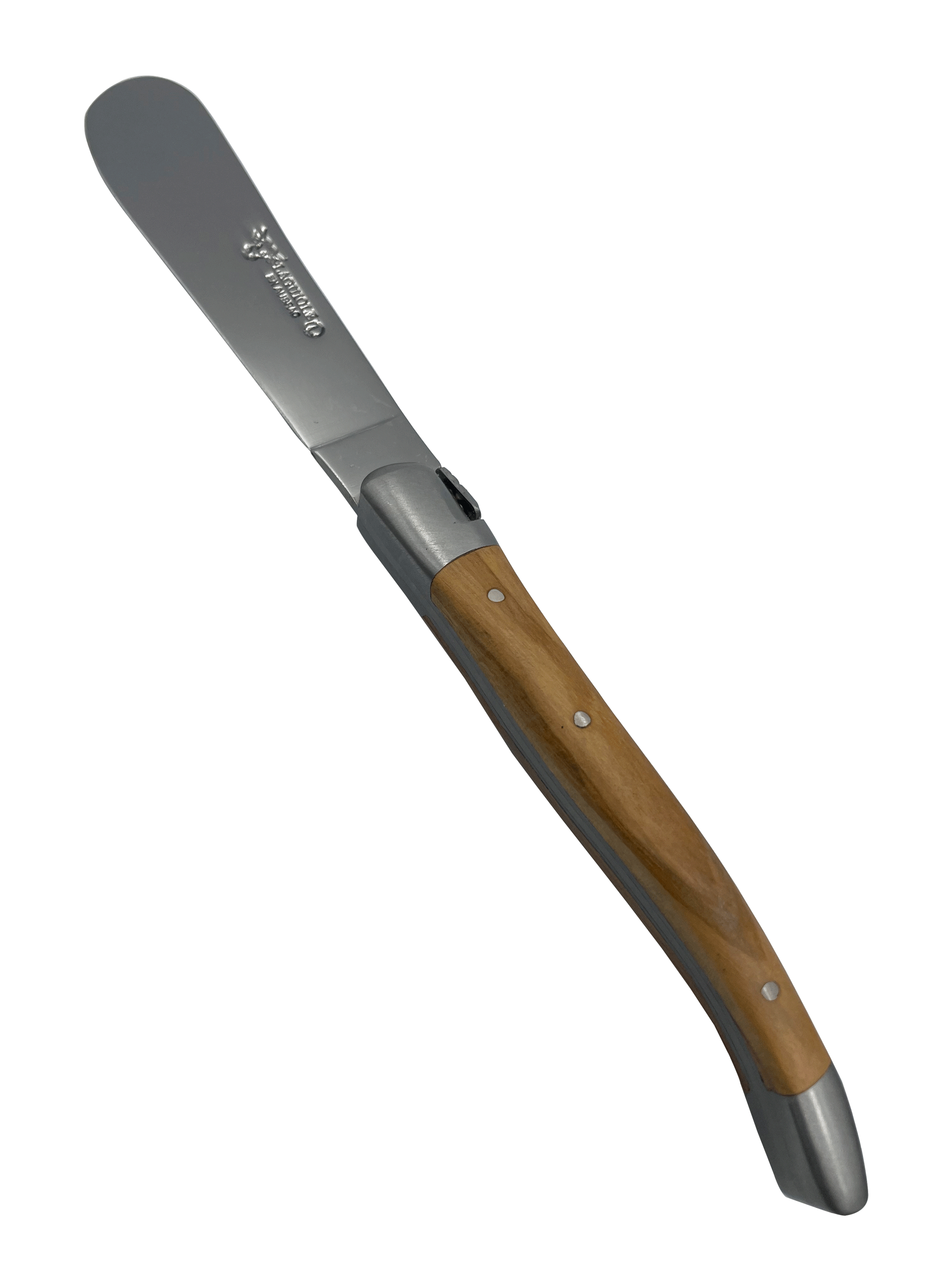 Laguiole en Aubrac Handcrafted 3-Piece Cheese Knife Set with Olivewood Handles