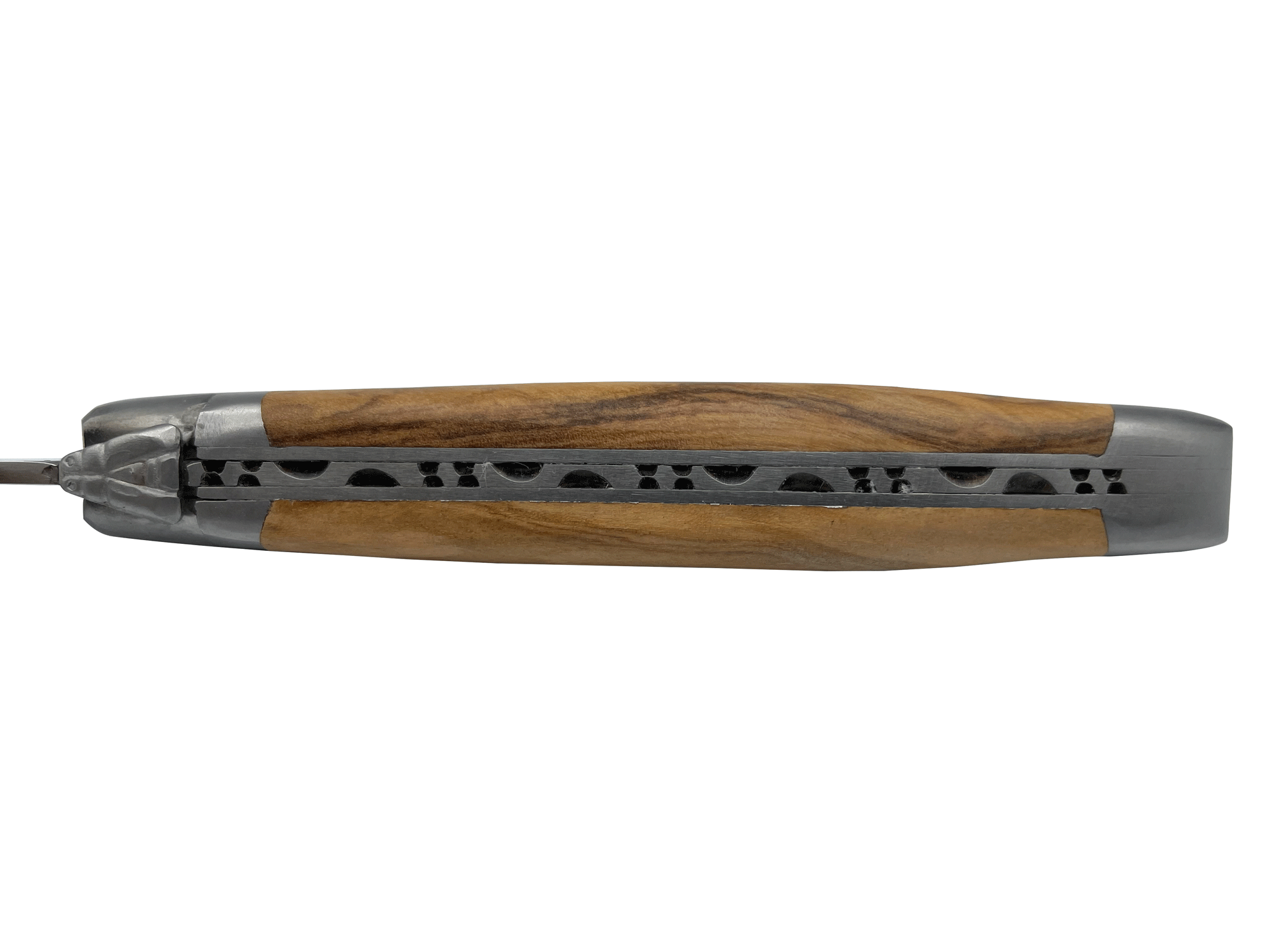 Laguiole en Aubrac Handcrafted 3-Piece Cheese Knife Set with Olivewood Handles