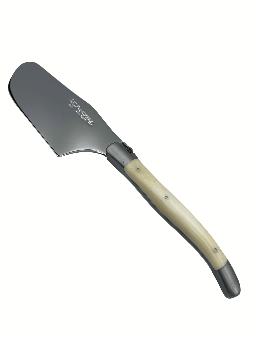 Laguiole en Aubrac Handcrafted 3-Piece Cheese Knife Set with Bone Handles