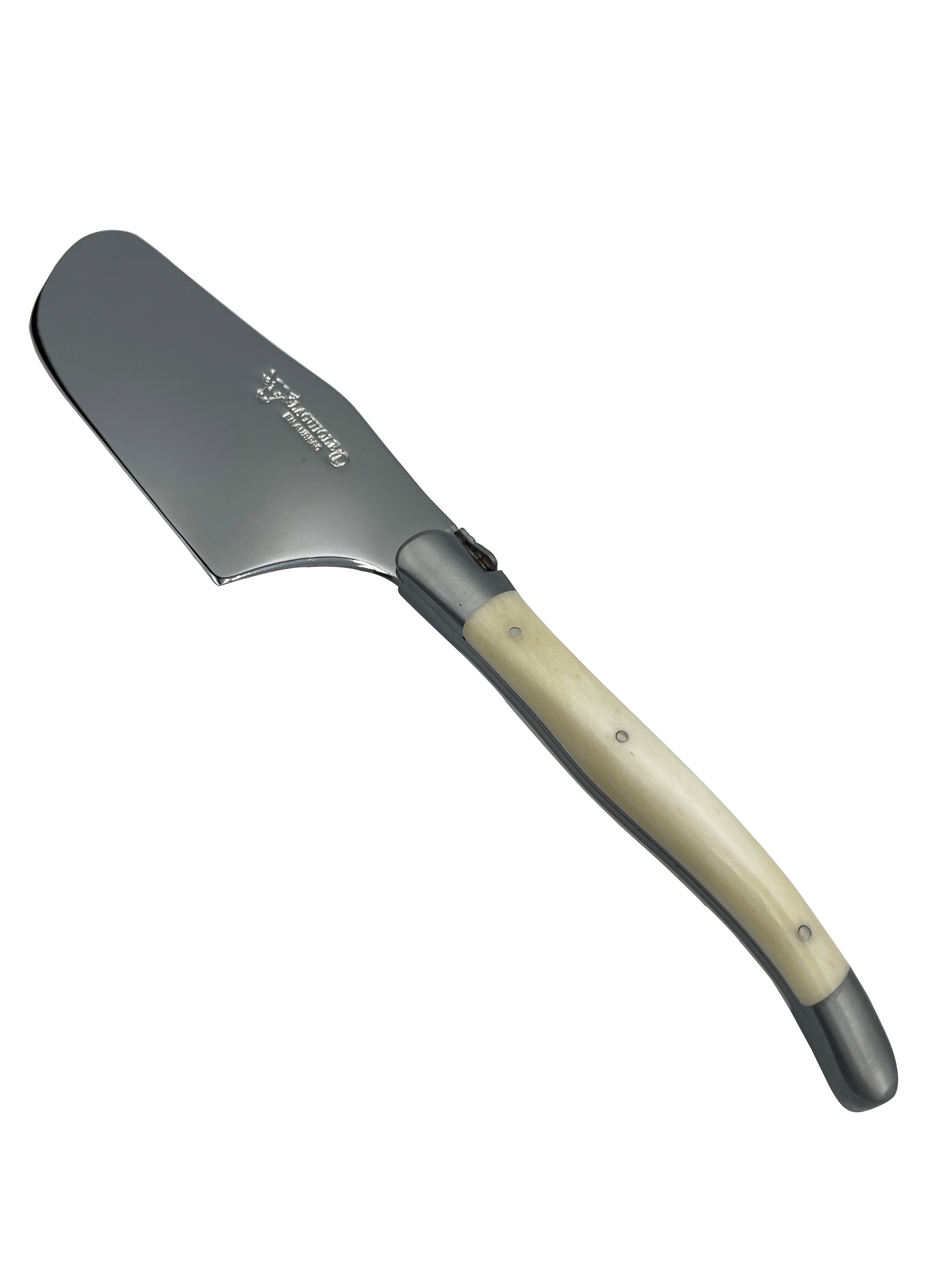 Laguiole en Aubrac Handcrafted 3-Piece Cheese Knife Set with Bone Handles
