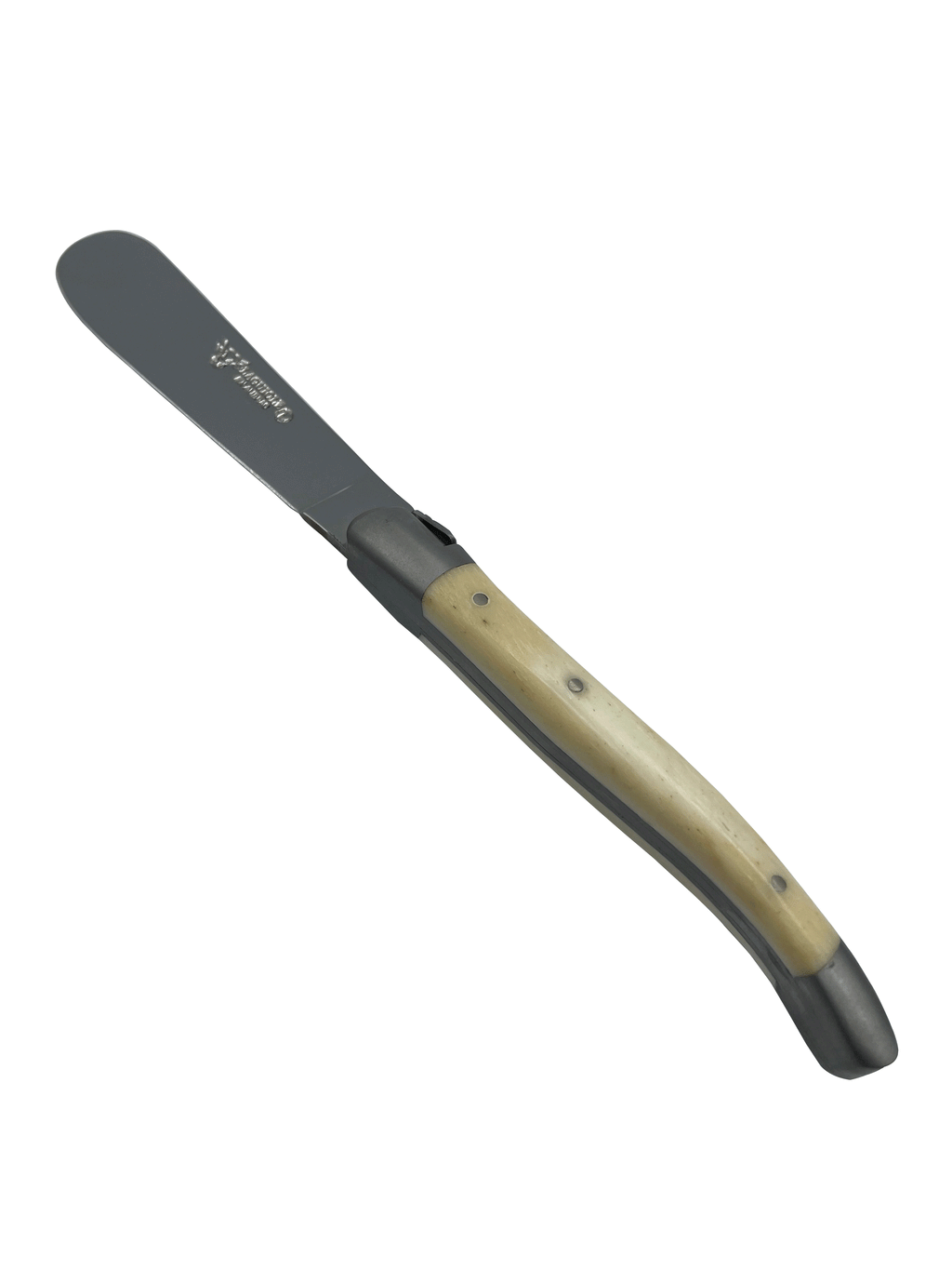 Laguiole en Aubrac Handcrafted 3-Piece Cheese Knife Set with Bone Handles