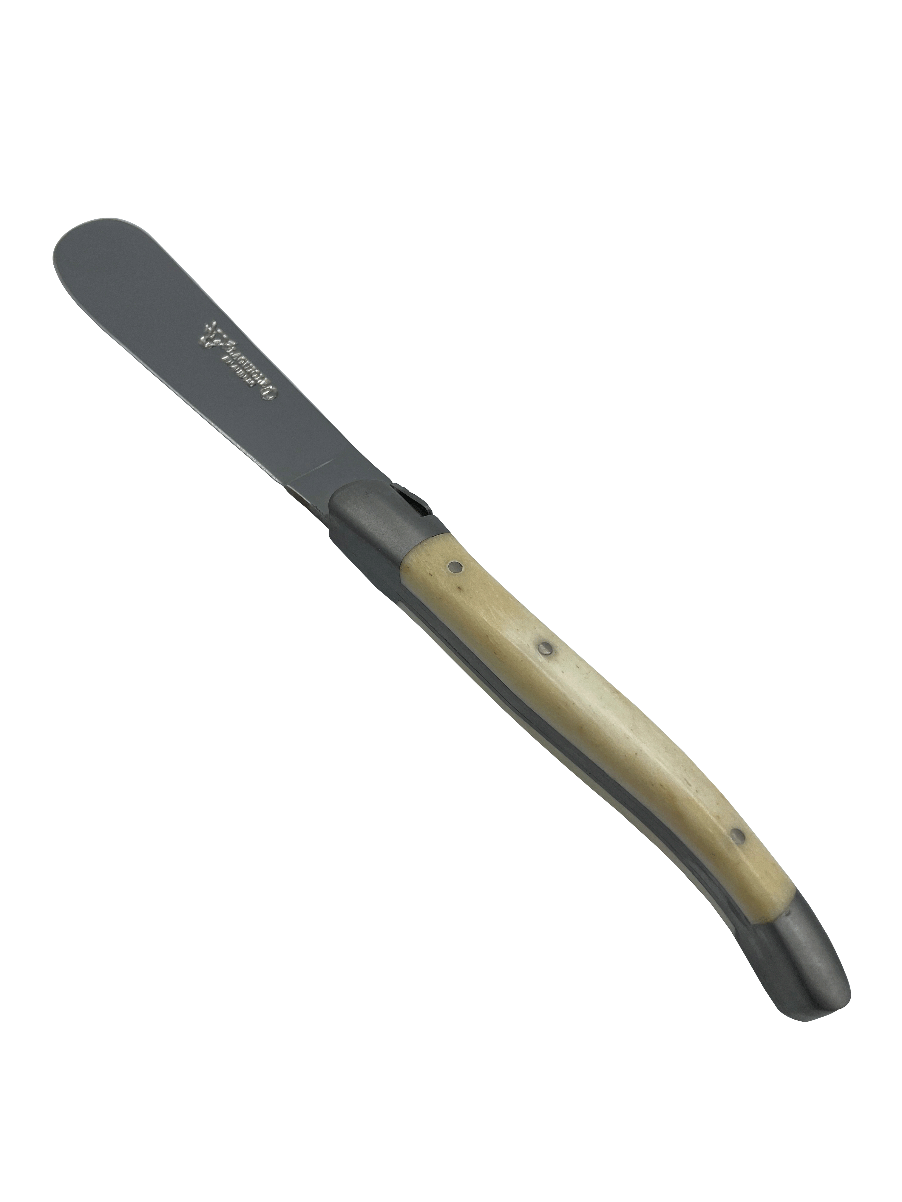 Laguiole en Aubrac Handcrafted 3-Piece Cheese Knife Set with Bone Handles