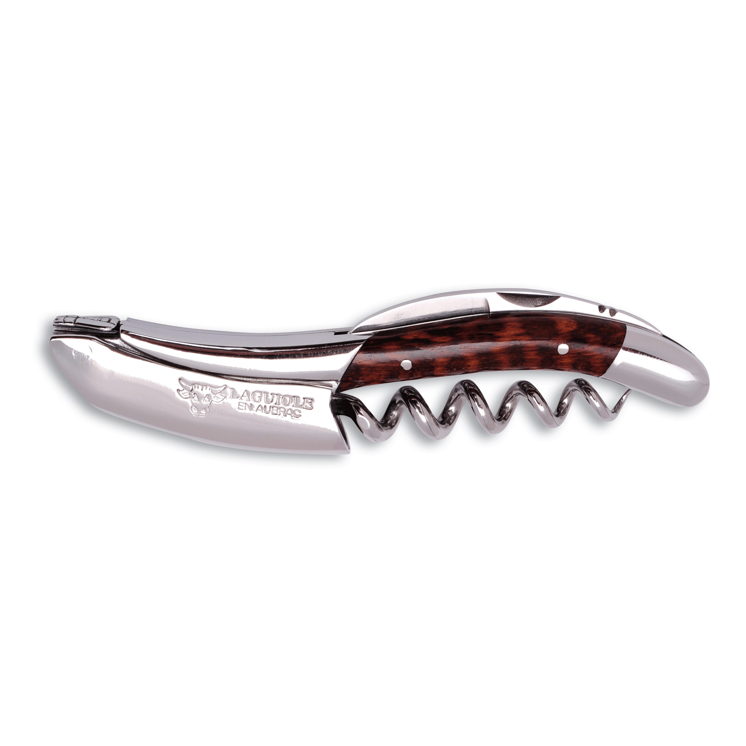 Handcrafted Sommelier Waiter's Corkscrew with Amourette Wood Handle by Laguiole en Aubrac
