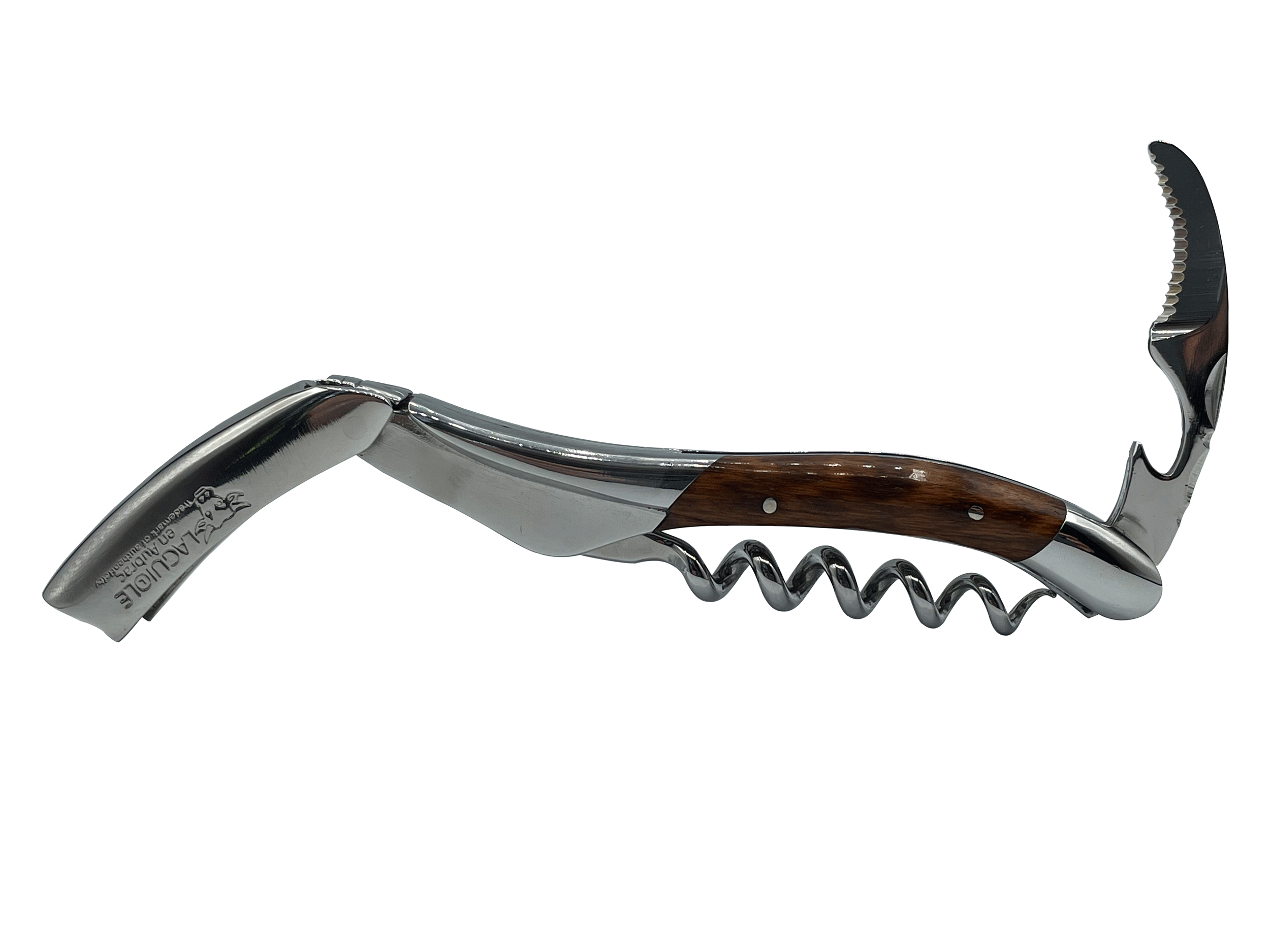 Handcrafted Sommelier Waiter's Corkscrew with Amourette Wood Handle by Laguiole en Aubrac