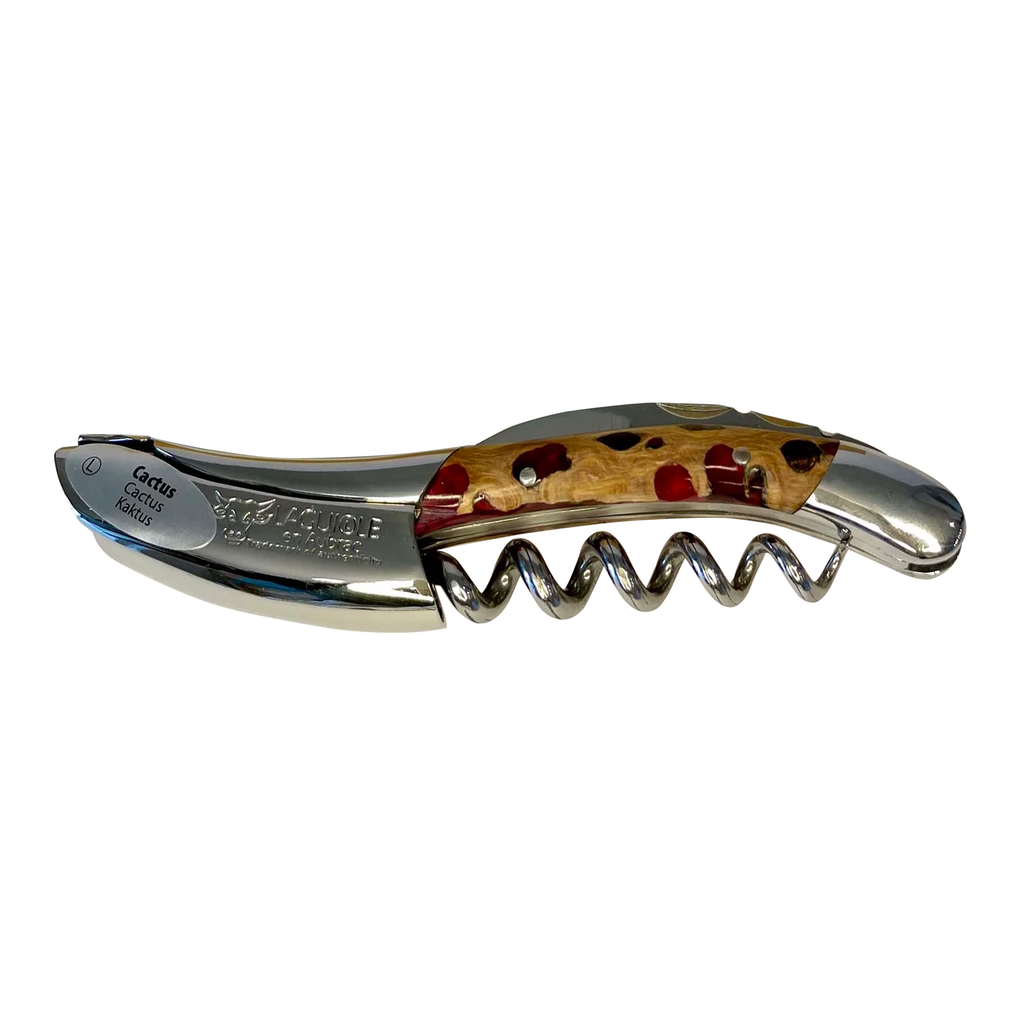 Handcrafted Sommelier Waiter's Corkscrew with Cactus Fuchsia Handle by Laguiole en Aubrac