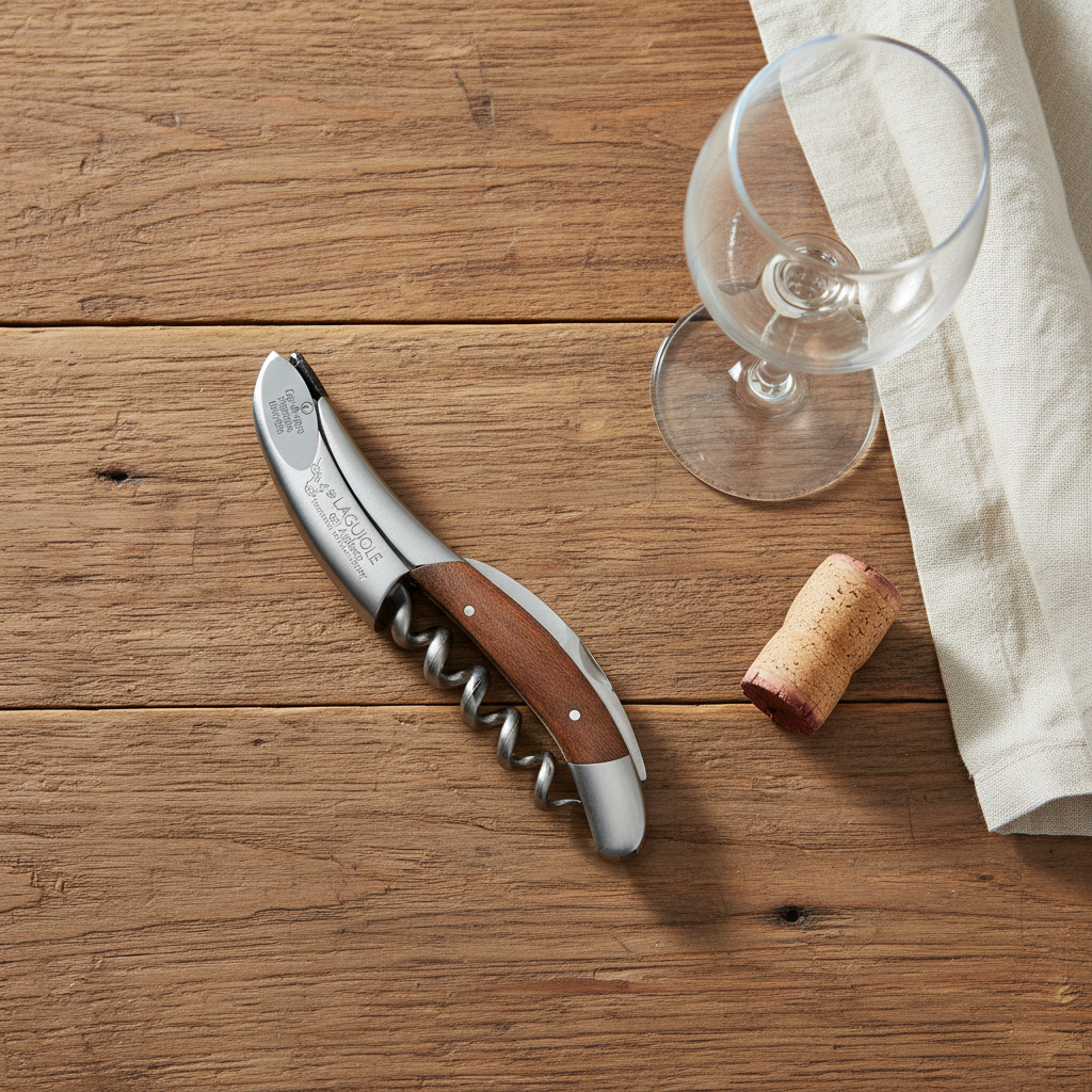 Handcrafted Sommelier DeLuxe No 6 Waiter's Corkscrew with Grapevine Wood Handle by Laguiole en Aubrac