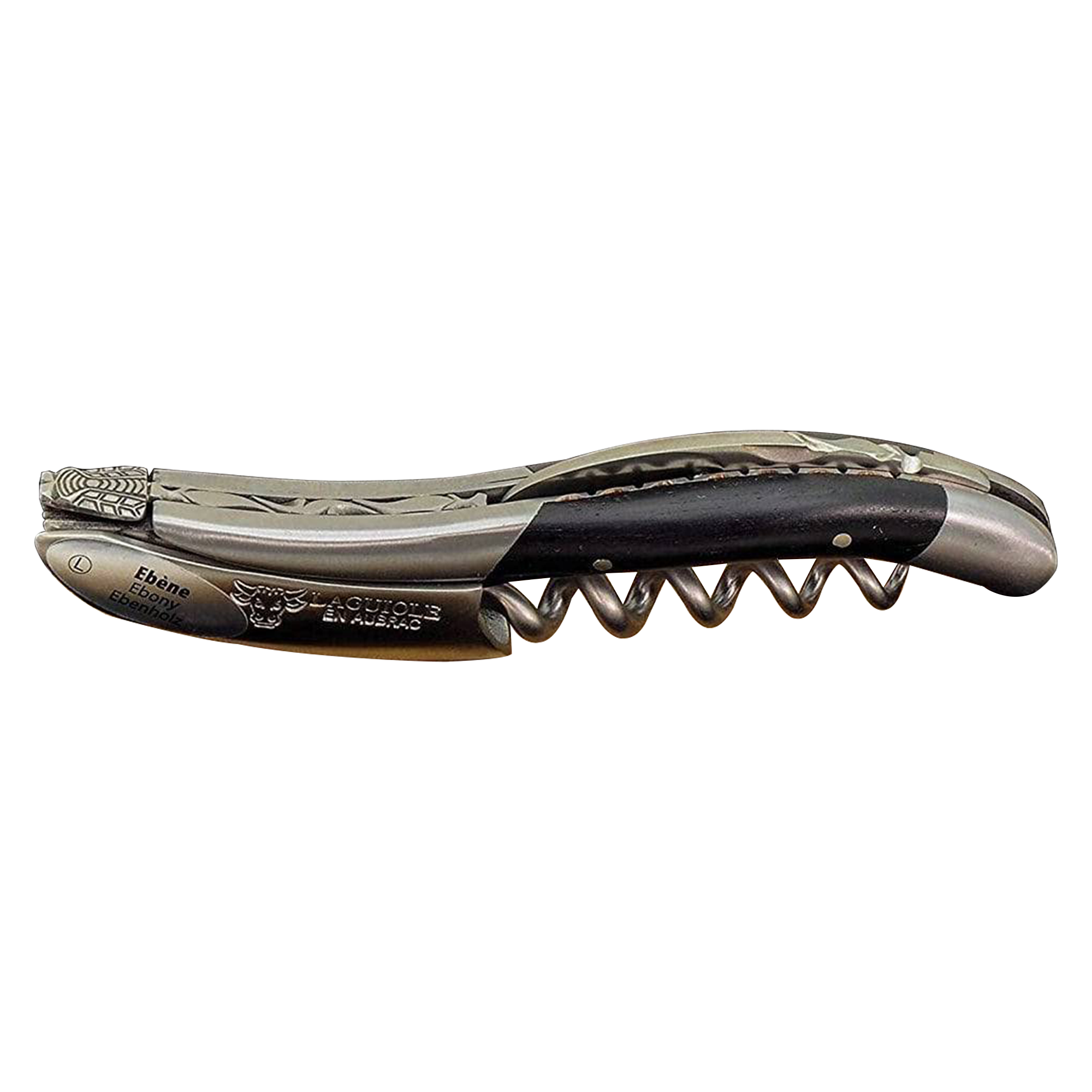 Handcrafted DeLuxe No7 Sommelier Waiter's Corkscrew with Ebony Wood Handle by Laguiole en Aubrac