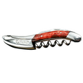Handcrafted Sommelier Waiter's Corkscrew with Stabilized Red Poplar Burl Handle, Polished Bolster by Laguiole en Aubrac