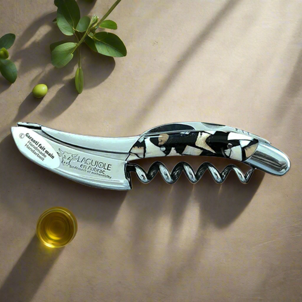 Handcrafted Sommelier Waiter's Corkscrew with Nougatine Handle by Laguiole en Aubrac