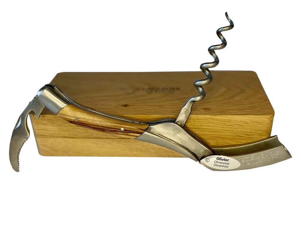Handcrafted Sommelier Waiter's Corkscrew with Olivewood Handle by Laguiole en Aubrac