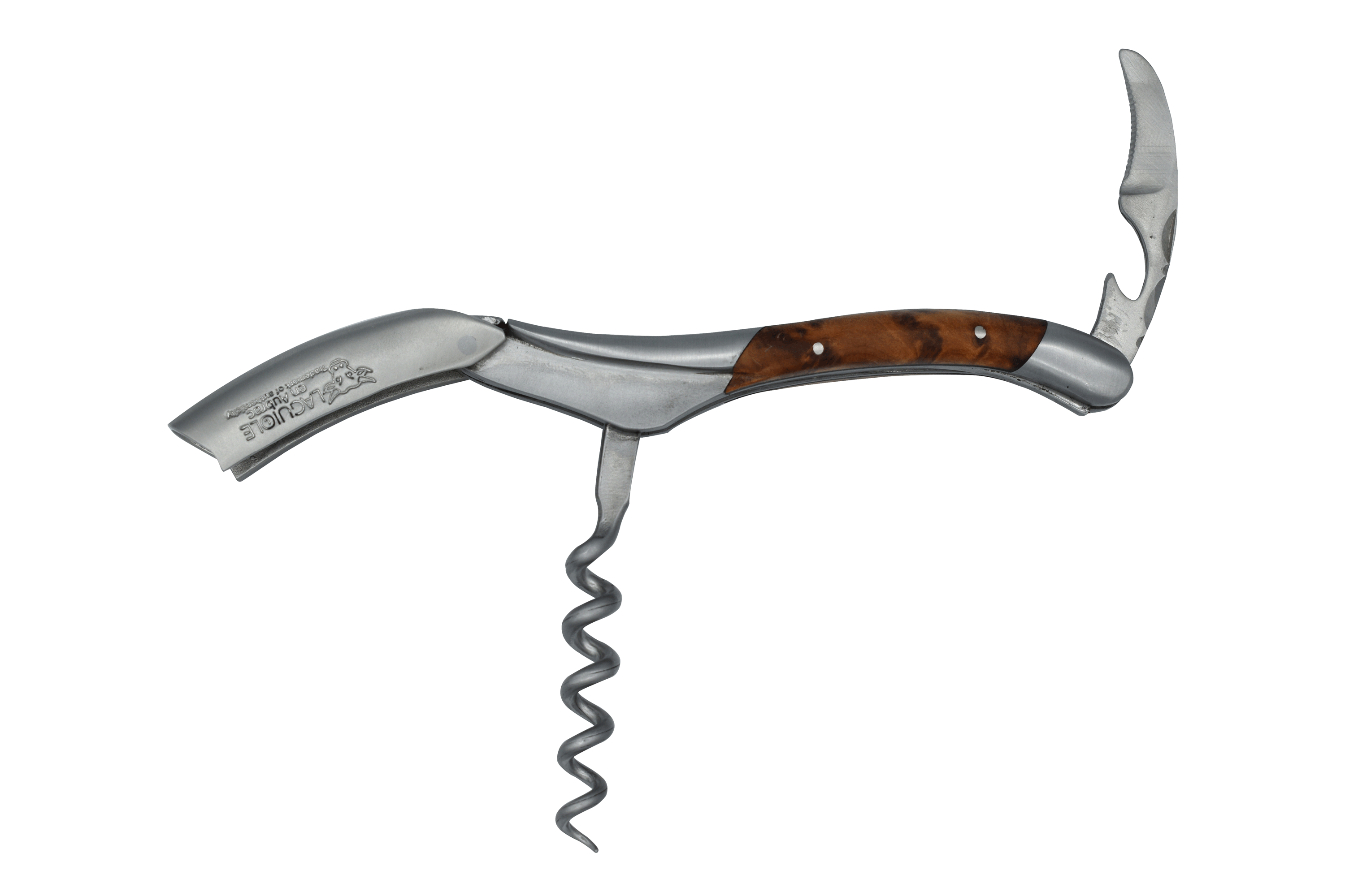 Handcrafted Sommelier Waiter's Corkscrew with Thuja / Cedar Wood Handle by Laguiole en Aubrac