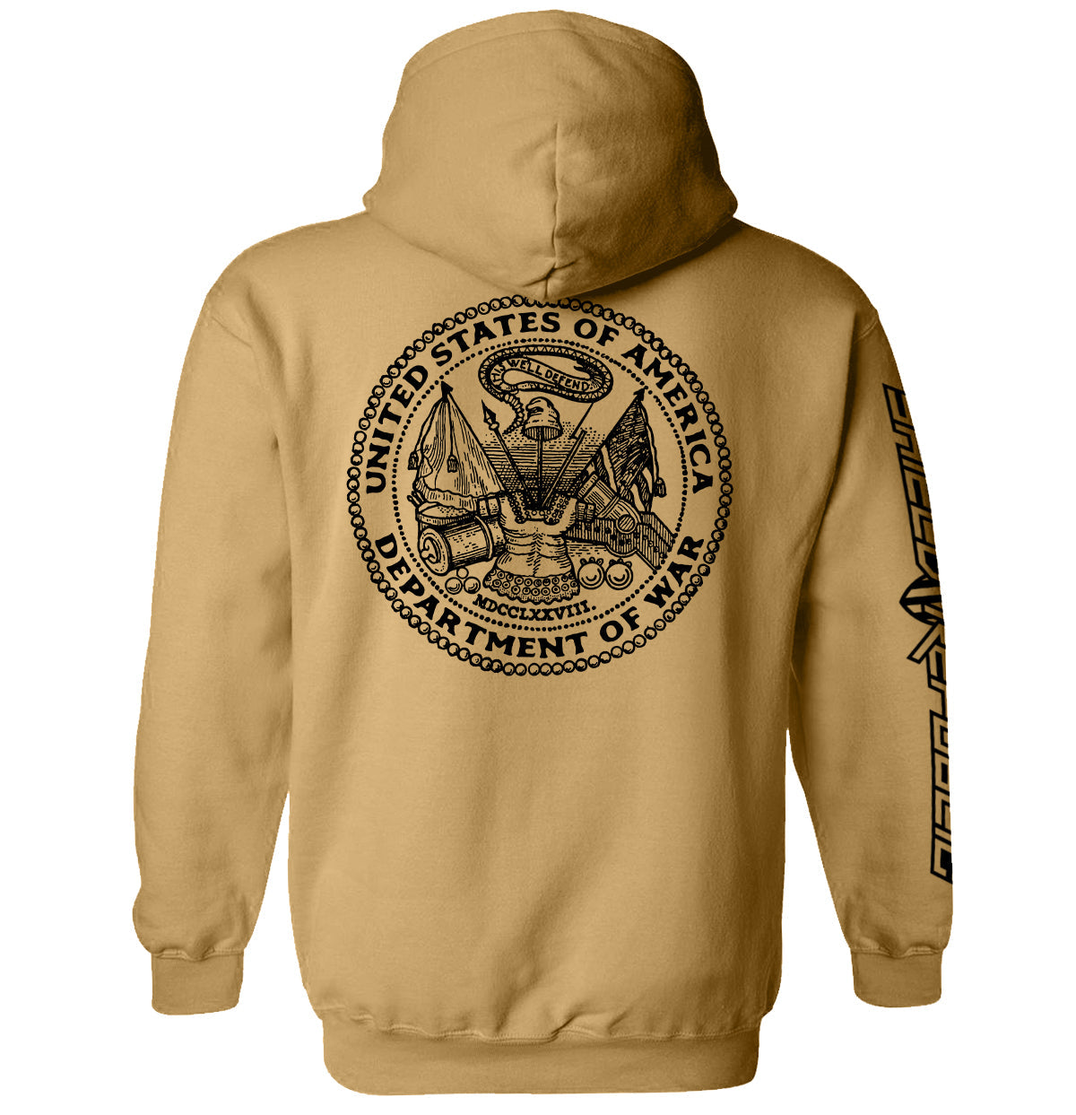 United States of America Department of War tan hoodie - Relic & Reel