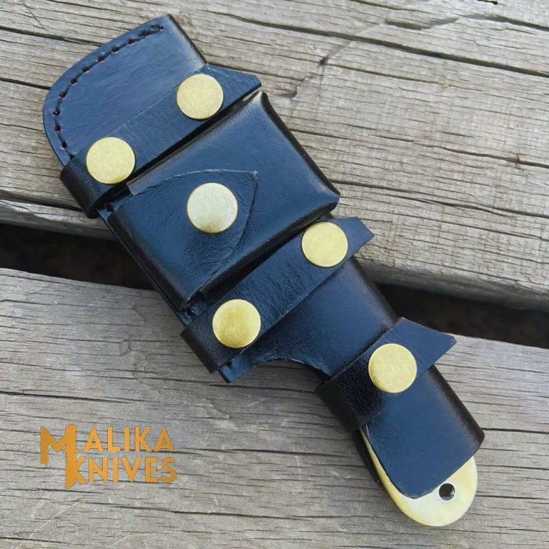 Camel Bone Skinner Knife with leather Sheath
