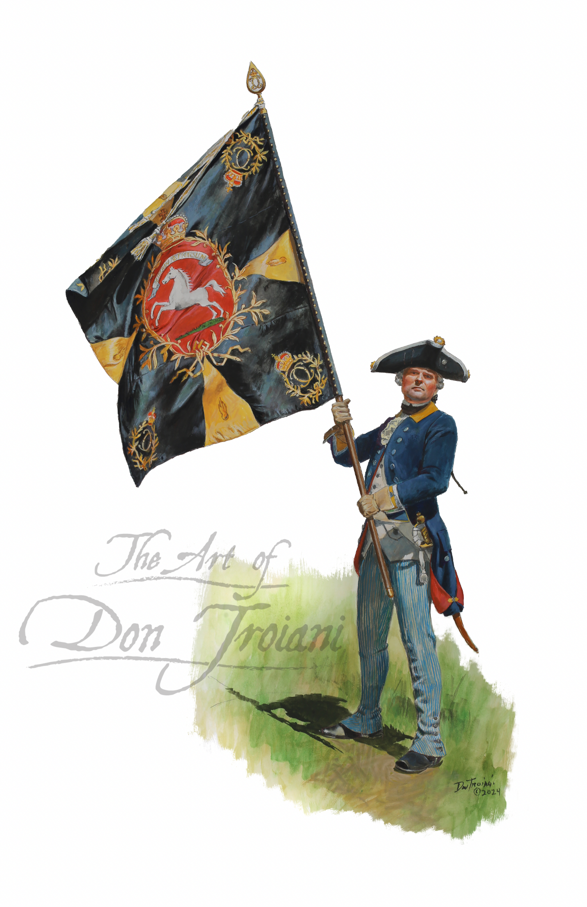 Color Bearer of the Brunswick Musketeer Regiment Prinz Friedrich, 1777 - TRW336