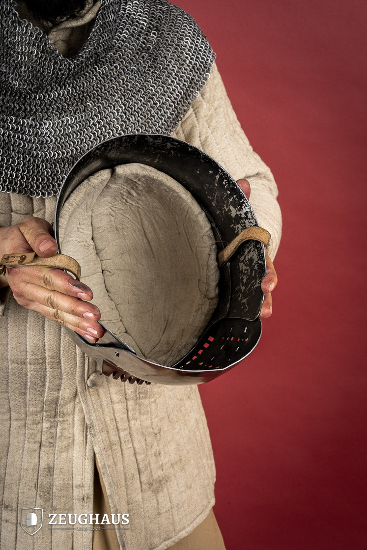 Bascinet Helmet 14th Cent. 1.6mm Polished