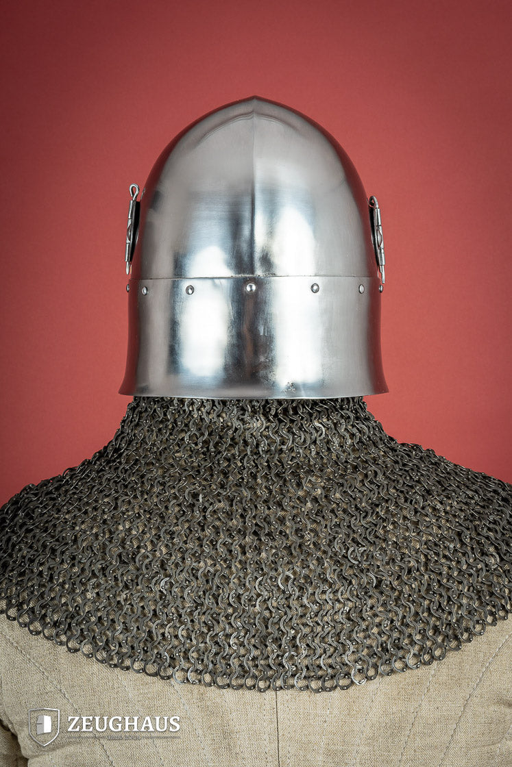 Bascinet Helmet 14th Cent. 1.6mm Polished