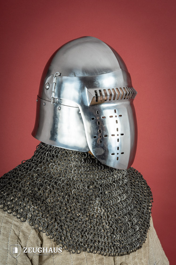 Bascinet Helmet 14th Cent. 1.6mm Polished