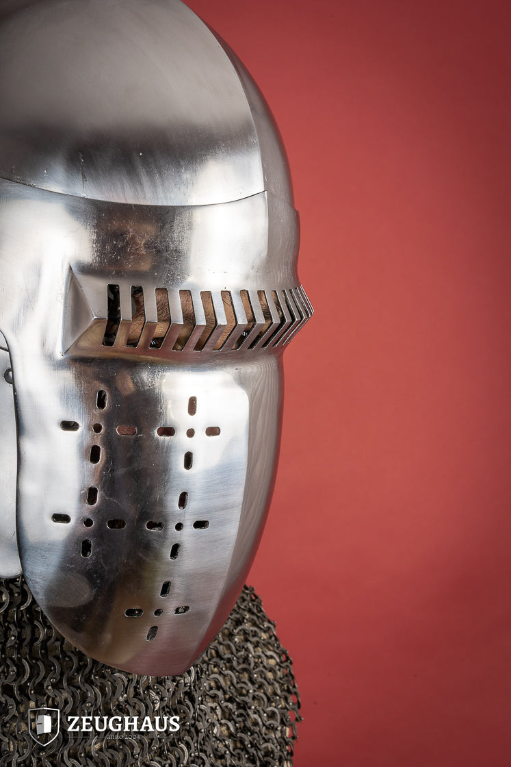 Bascinet Helmet 14th Cent. 1.6mm Polished