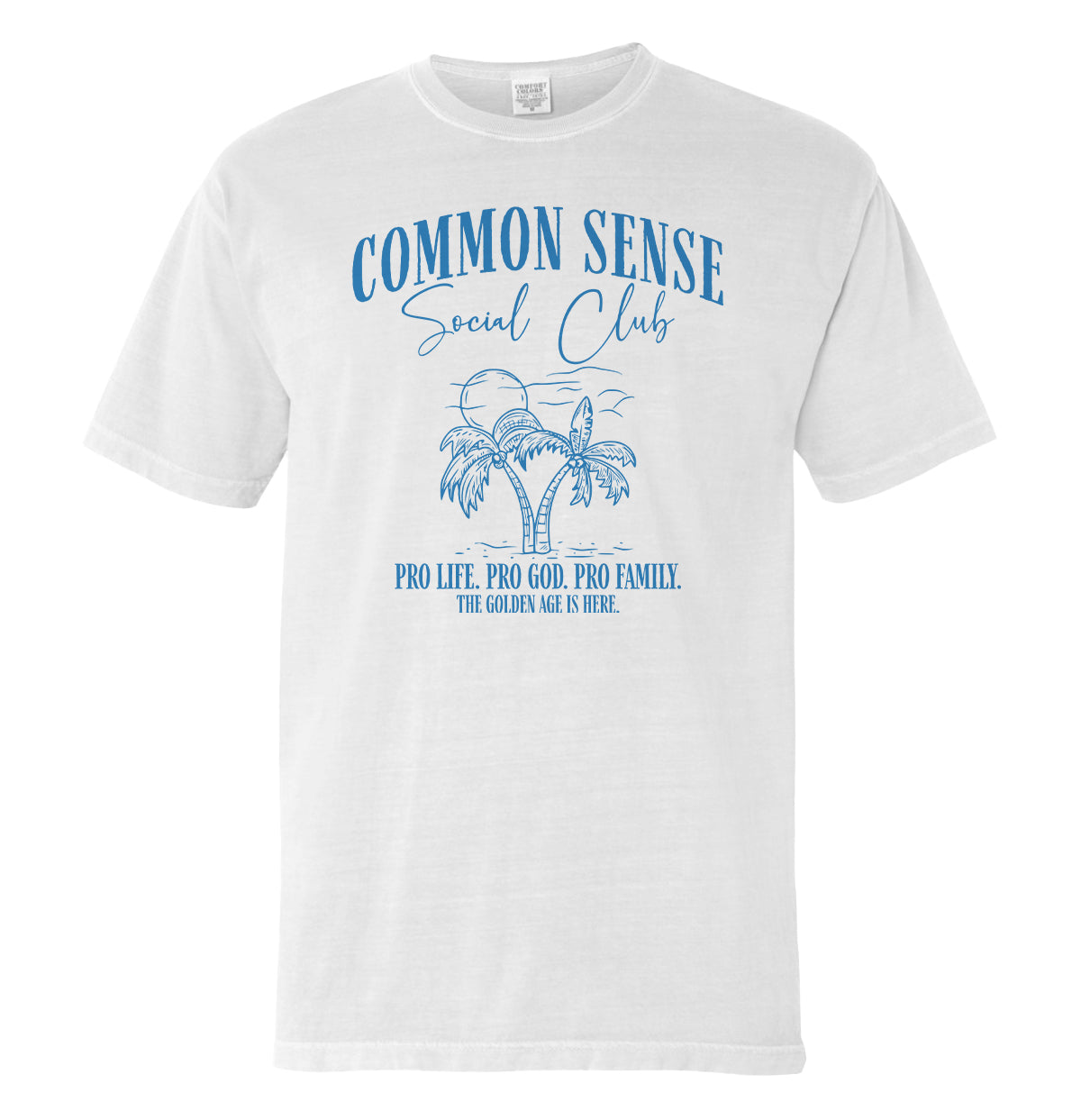 Common Sense Social Club - White Graphic T-shirt | Shield Republic