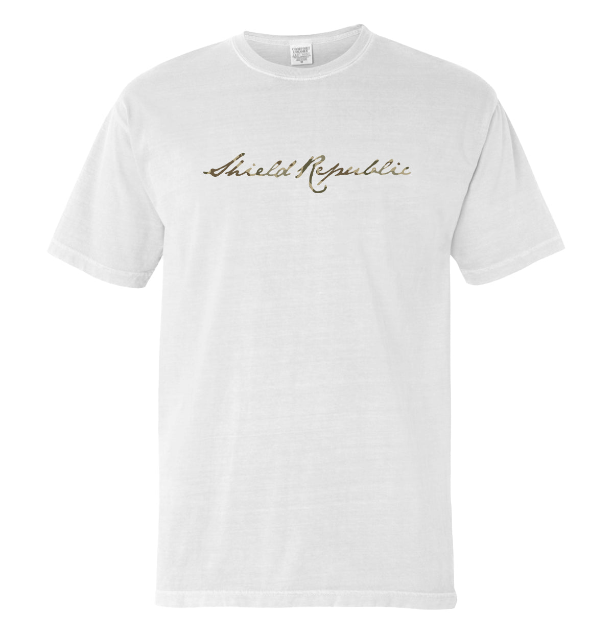Shield Republic Duck Camo Script t-shirt - apparel | Relic & Reel