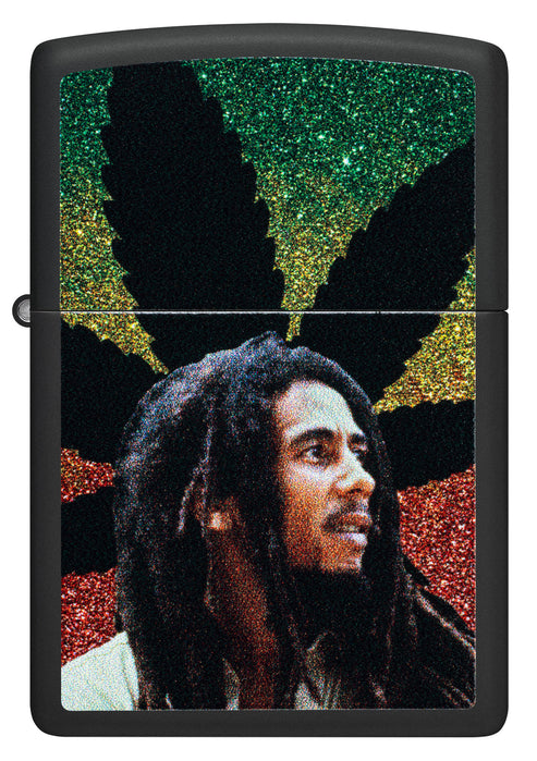 Zippo Bob Marley Cannabis, Black Matte Lighter #46741