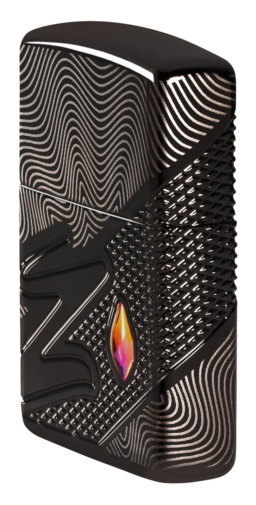 Zippo Armor Z Crystal, High Polish Black Lighter #46928