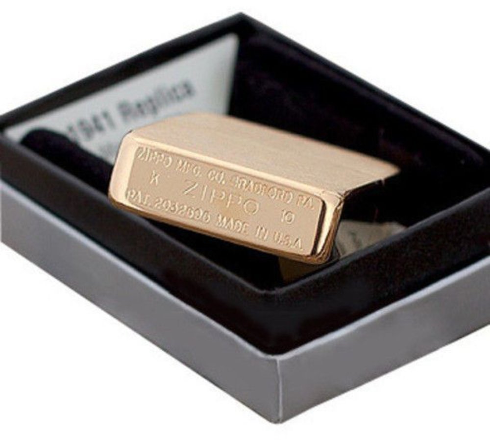Zippo 1941 Replica, Brushed Brass Lighter #1941B
