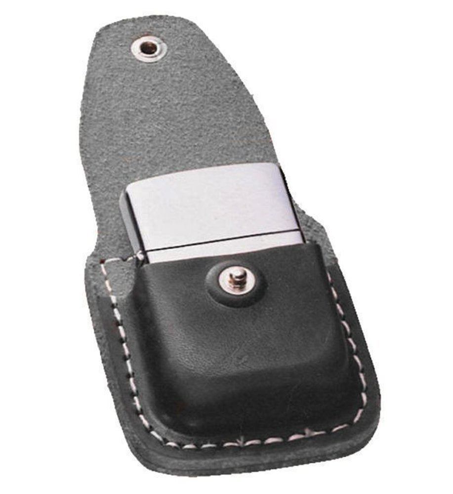 Zippo Belt Loop Leather Pouch For Zippo Lighters #LPLBK