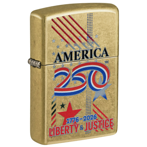 Zippo America 250, Street Brass Collectible Lighter #47287