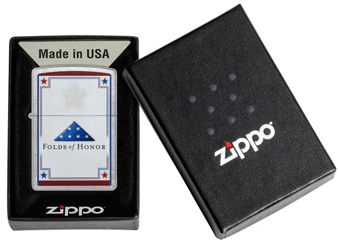 Zippo Folds of Honor Logo, Street Chrome Lighter #46768