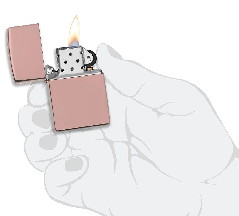 Zippo Classy Shiny, High Polish Rose Gold Lighter #49190
