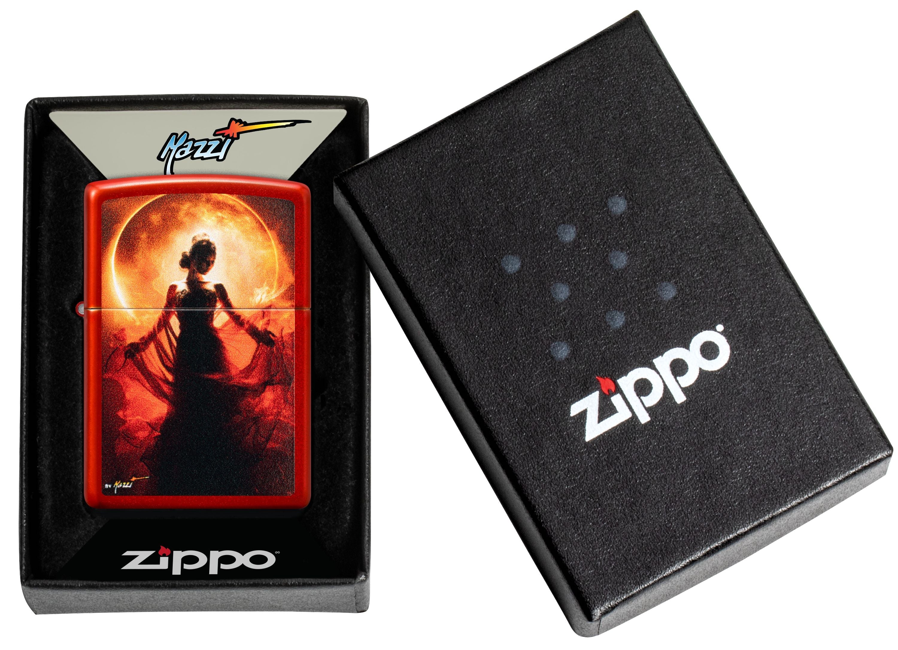 Zippo Mazzi Spiritual Lady, Metallic Red Lighter #46410