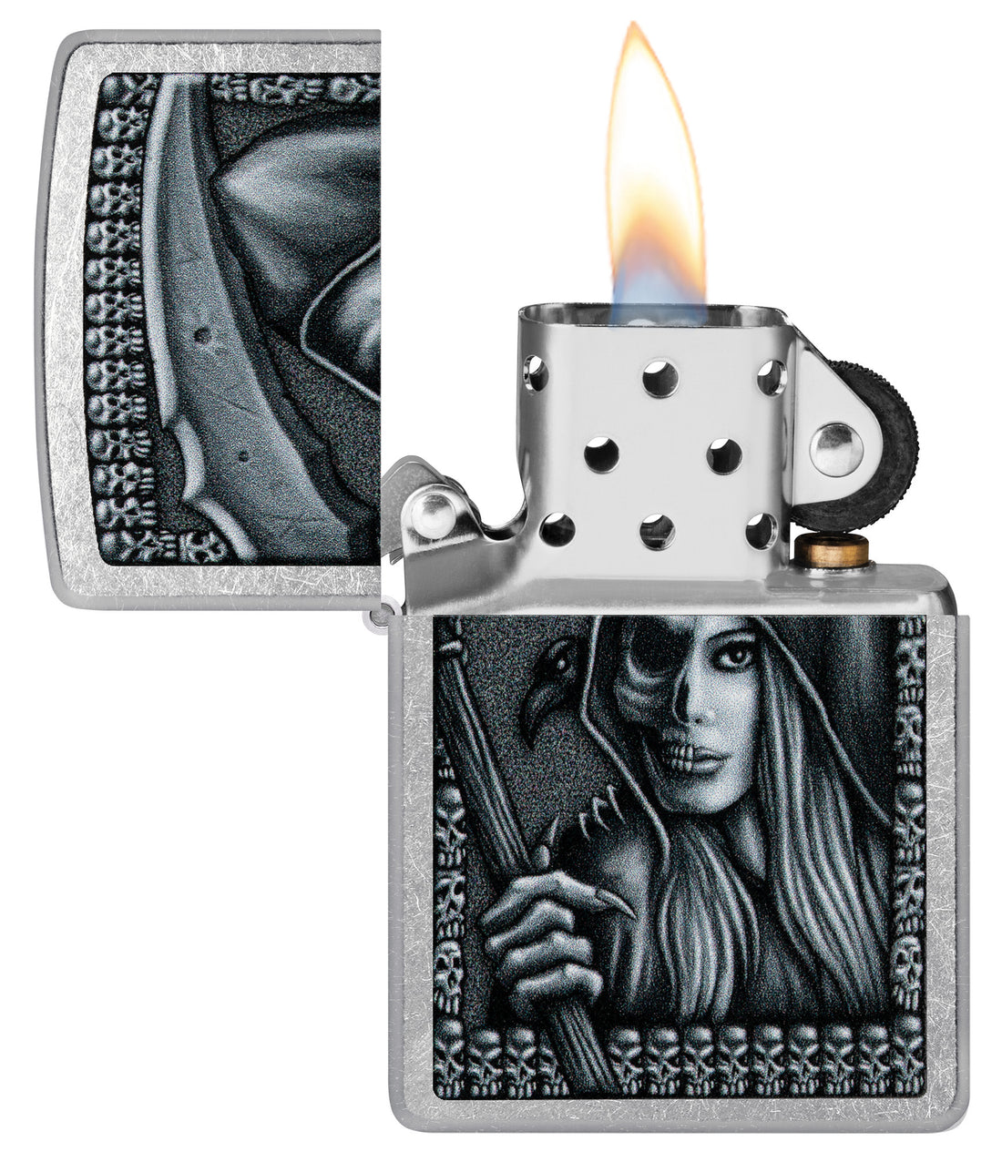 Zippo Grim Beauty, Street Chrome Lighter #46151
