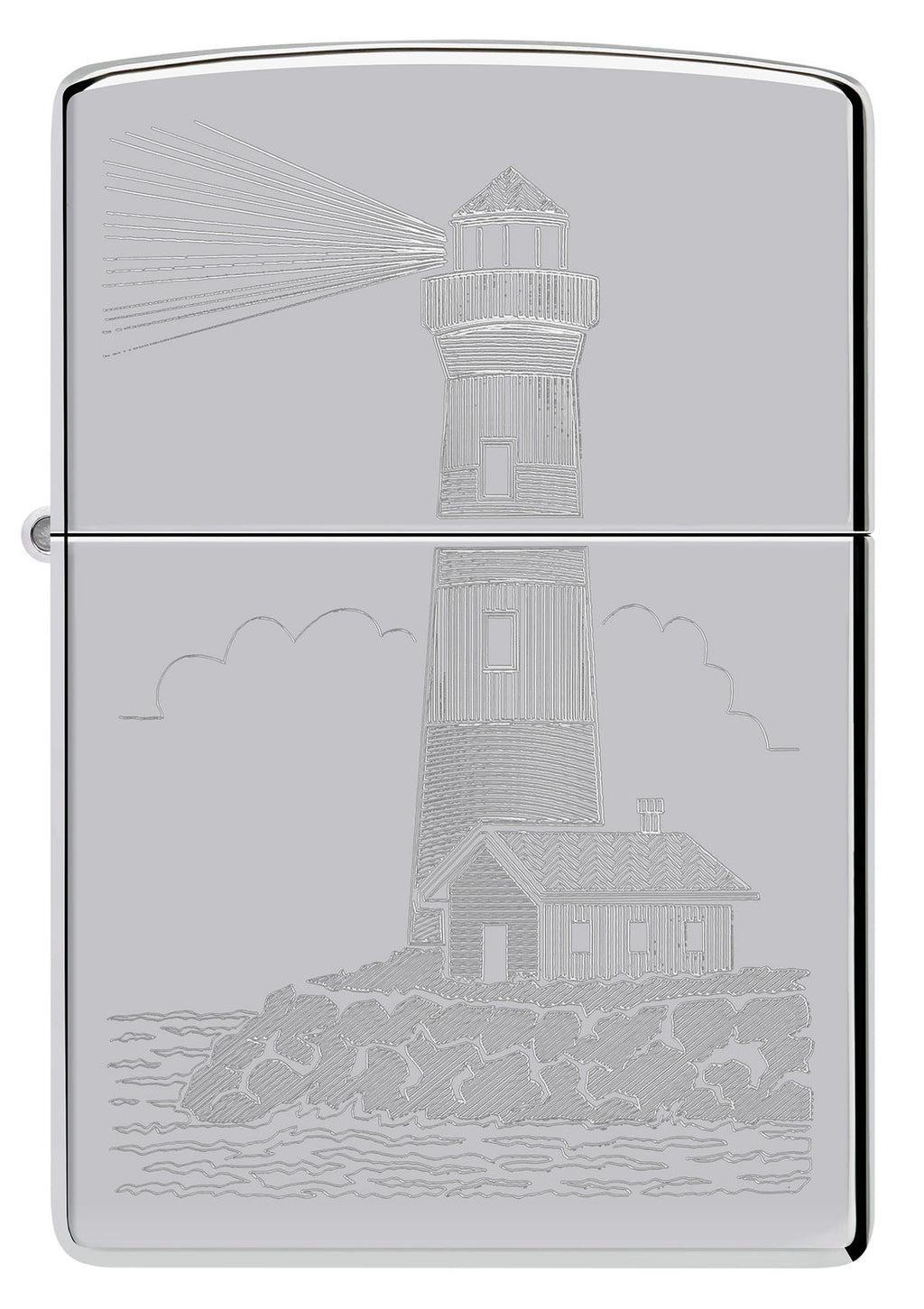 Zippo Lighthouse, High Polish Chrome Lighter #46725