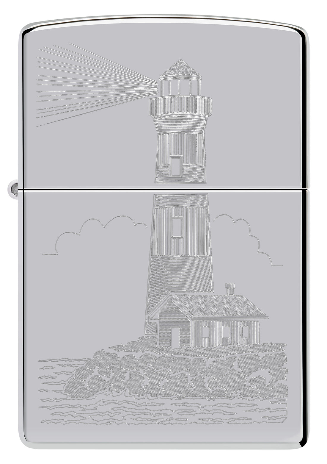 Zippo Lighthouse, High Polish Chrome Lighter #46725