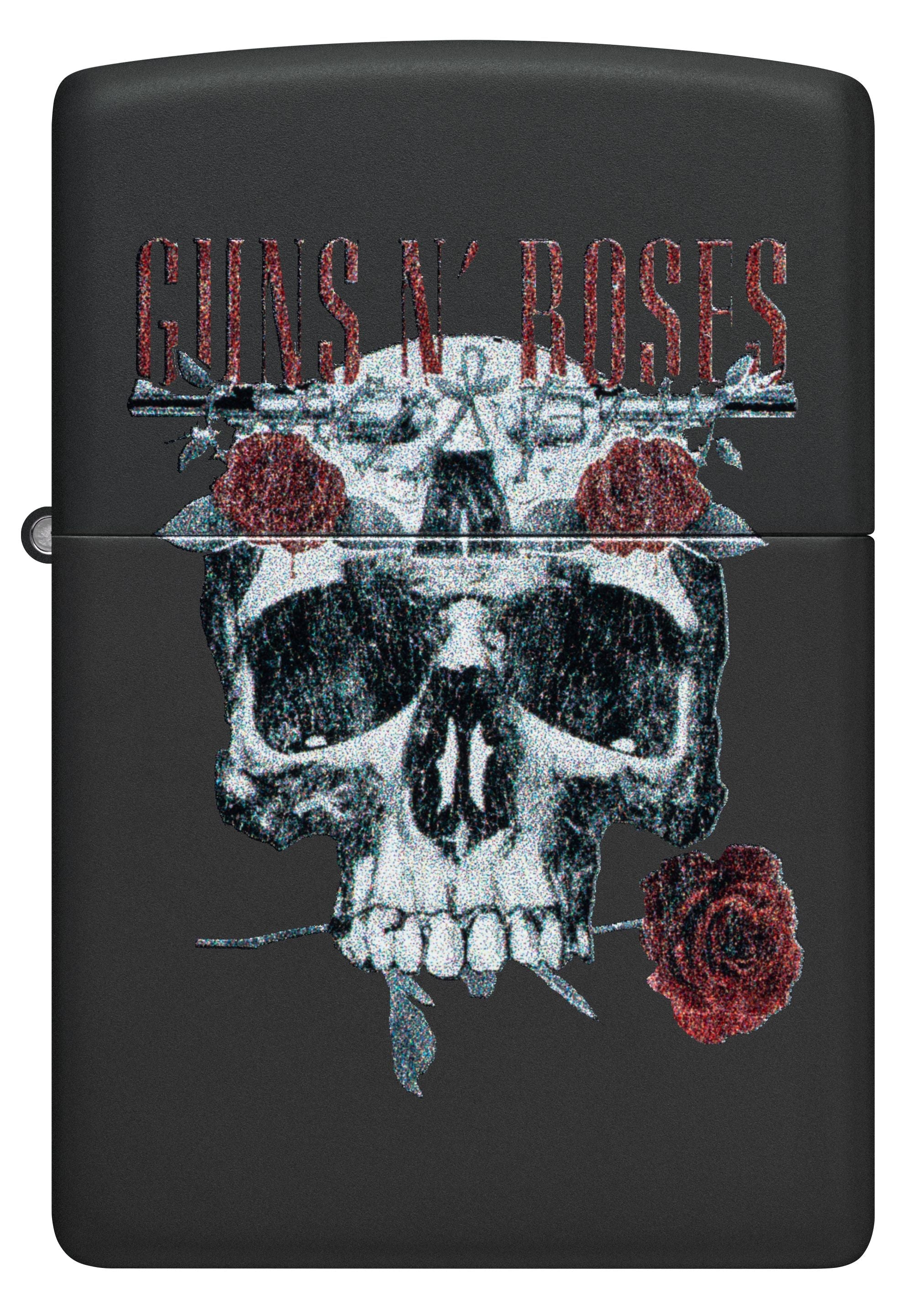 Zippo Guns N' Roses Skull Roses, Black Matte Lighter #47227