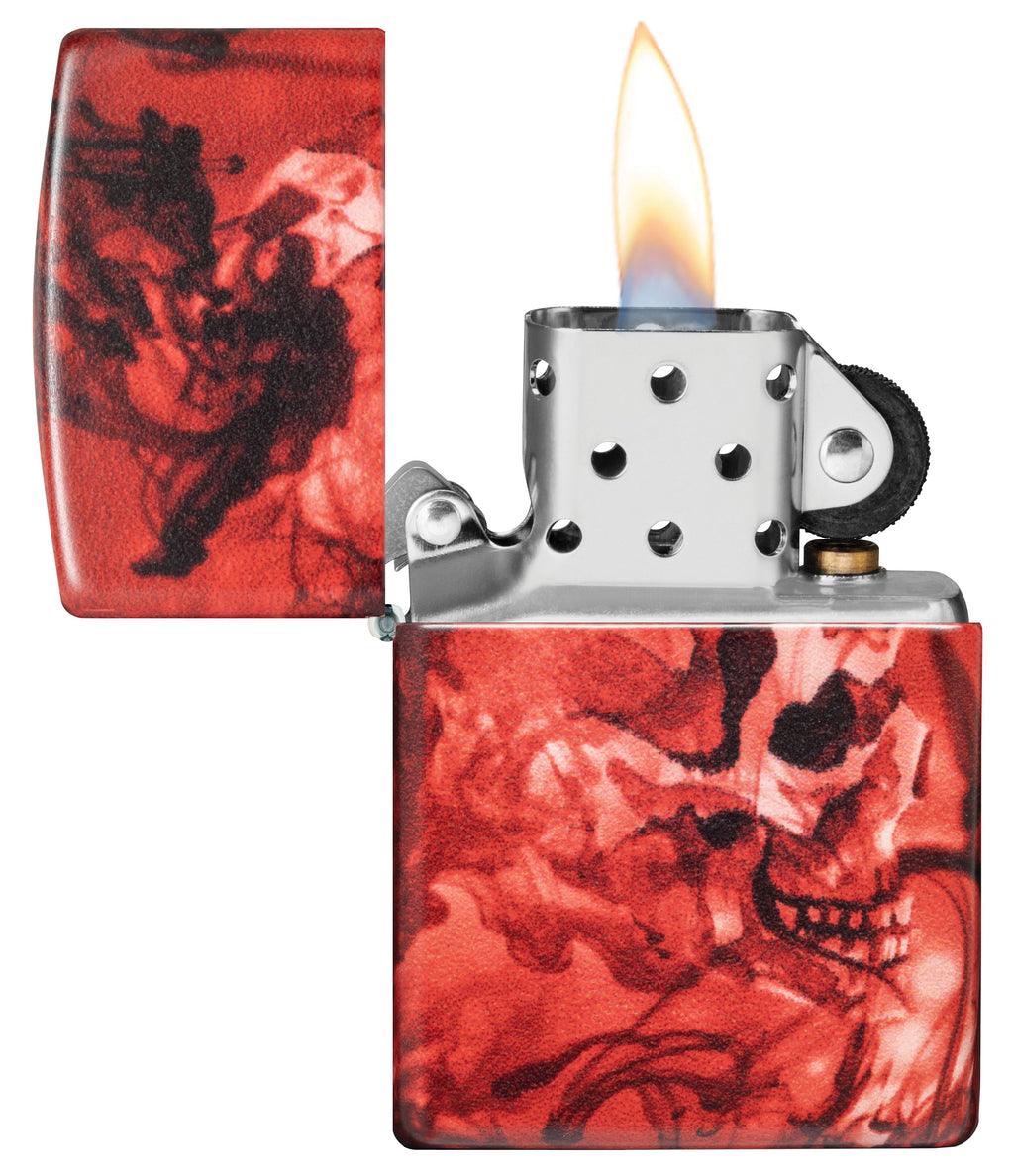 Zippo Horror Skull Matte, 540° Color Lighter #48772