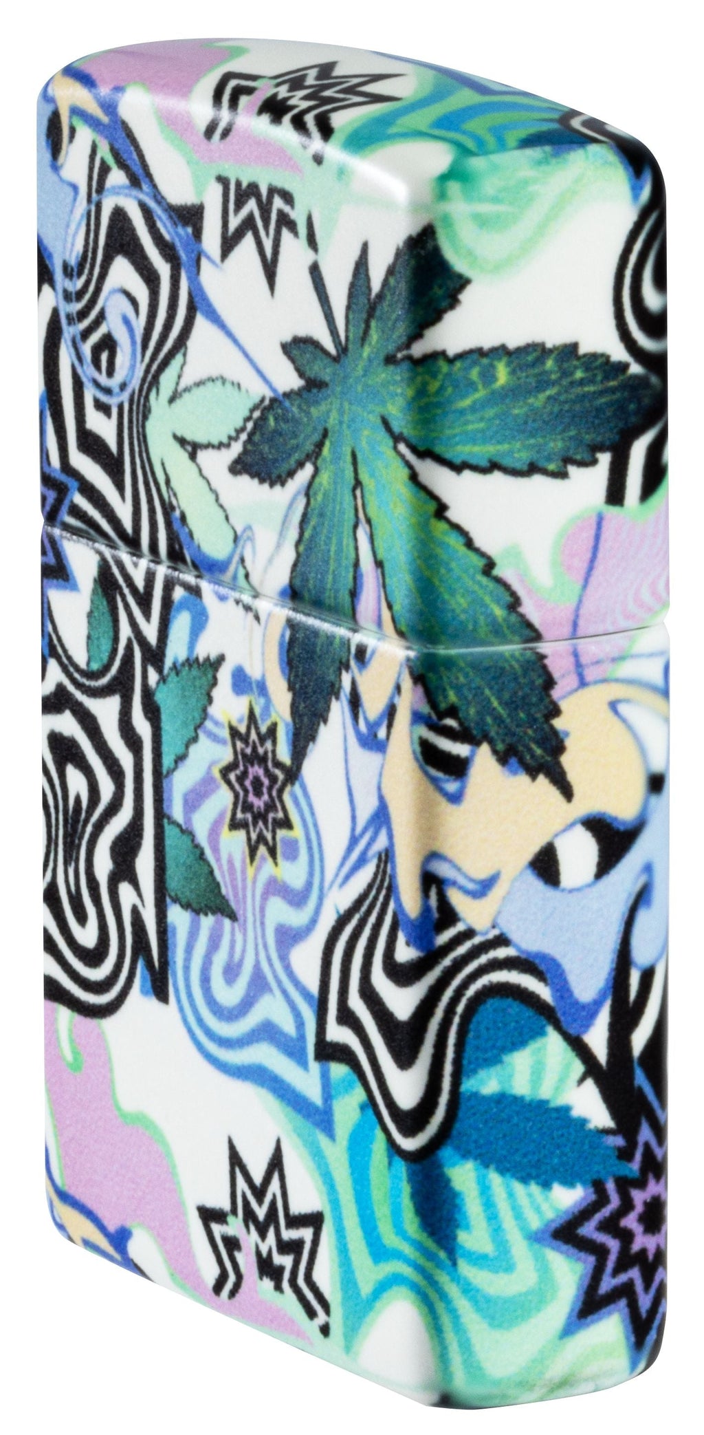 Zippo Abstract Cannabis 540°, Glow-in-the-Dark Lighter #46562