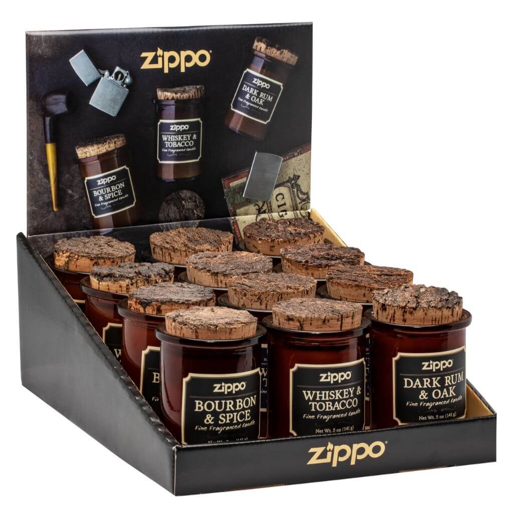Zippo Spirit Candle, 12-Pack Display (3 Scents) #70004